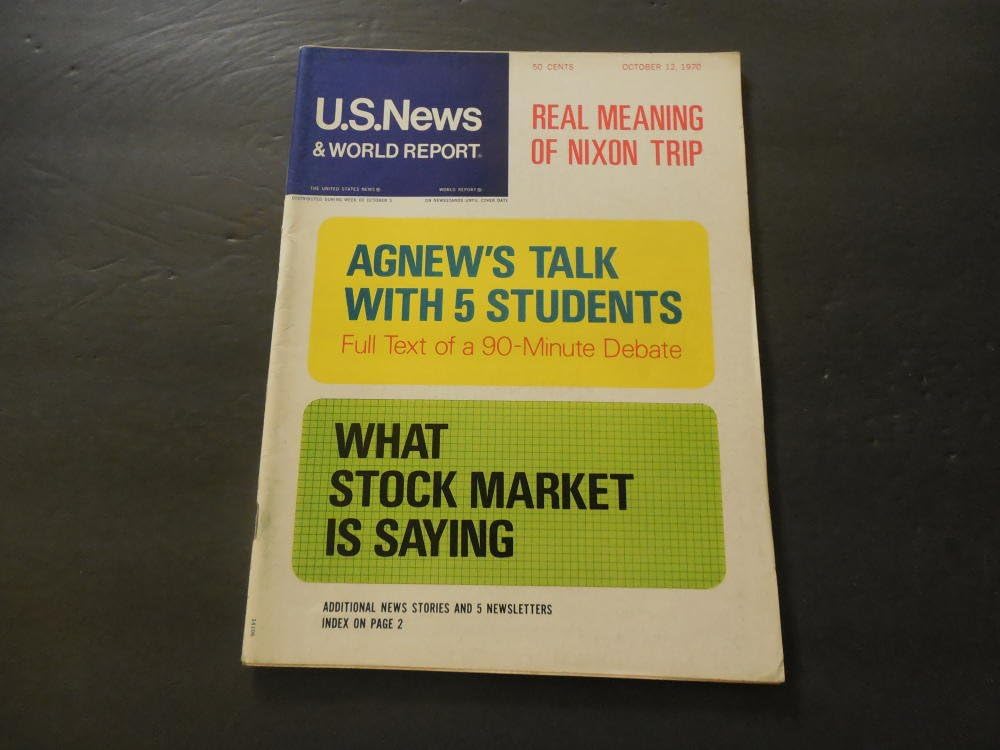 Us News World Report Oct 12 1970 Real Meaning Of Nixon S Trip At