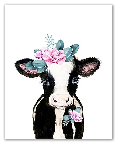 Amazon Com Flower Crowned Brown Calf 8 X 10 Unframed Brown