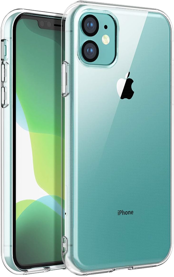 BRINCH iPhone 11 Case, Shockproof Protection Thin Slim Soft TPU Bumper Protective Phone Cover Cases for iPhone 11 6.1 inch,Clear