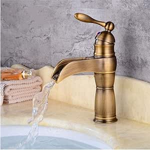 Grifo De La Cocina Grifo De Baño De Bronce Antiguo Con Grifo Monomando