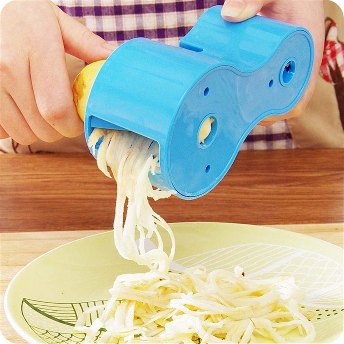 Dual Spiral Vegetable Cutter Zucchini Noodle Pasta Ribbon Spaghetti Slicer Useful Kitchen Tool Dual Size Spiral Vegetable Cutter Ribbon Noodle Slicer Useful Kitchen Tool Amazon In Home Kitchen