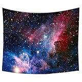 BLEUM CADE Starry Sky Tapestry, Home 3D Cosmic Galaxy Tapestry, Living Room Bedroom Decoration Tapestry, Mattress, Tablecloth