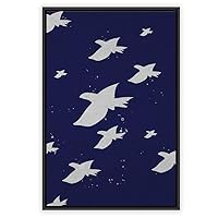 Framed Canvas Wall Art Flowers Pattern Canvas Prints Home Artwork Decoration for Living Room,Bedroom - 16x24 inches