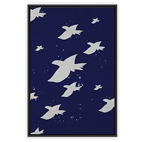 signwin Framed Canvas Wall Art Flowers Pattern Canvas...