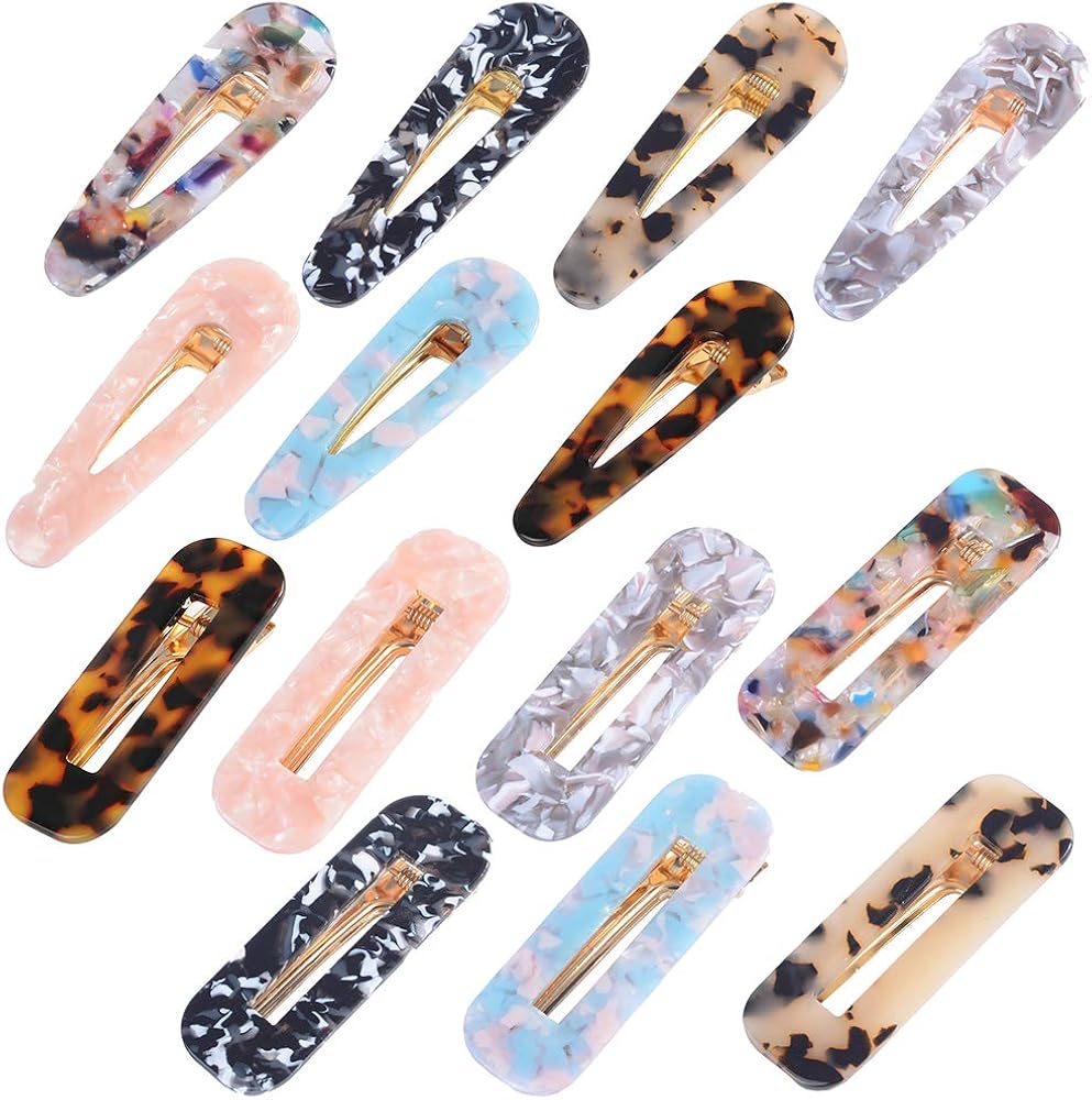 Souarts Fashion Hair Clips for Women Acetate Hairpin Drop Hair