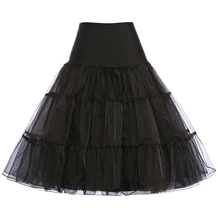 ANVEY Organza 50s Petticoat Reifrock Unterrock Petticoat Underskirt Crinoline für Rockabilly Kleid