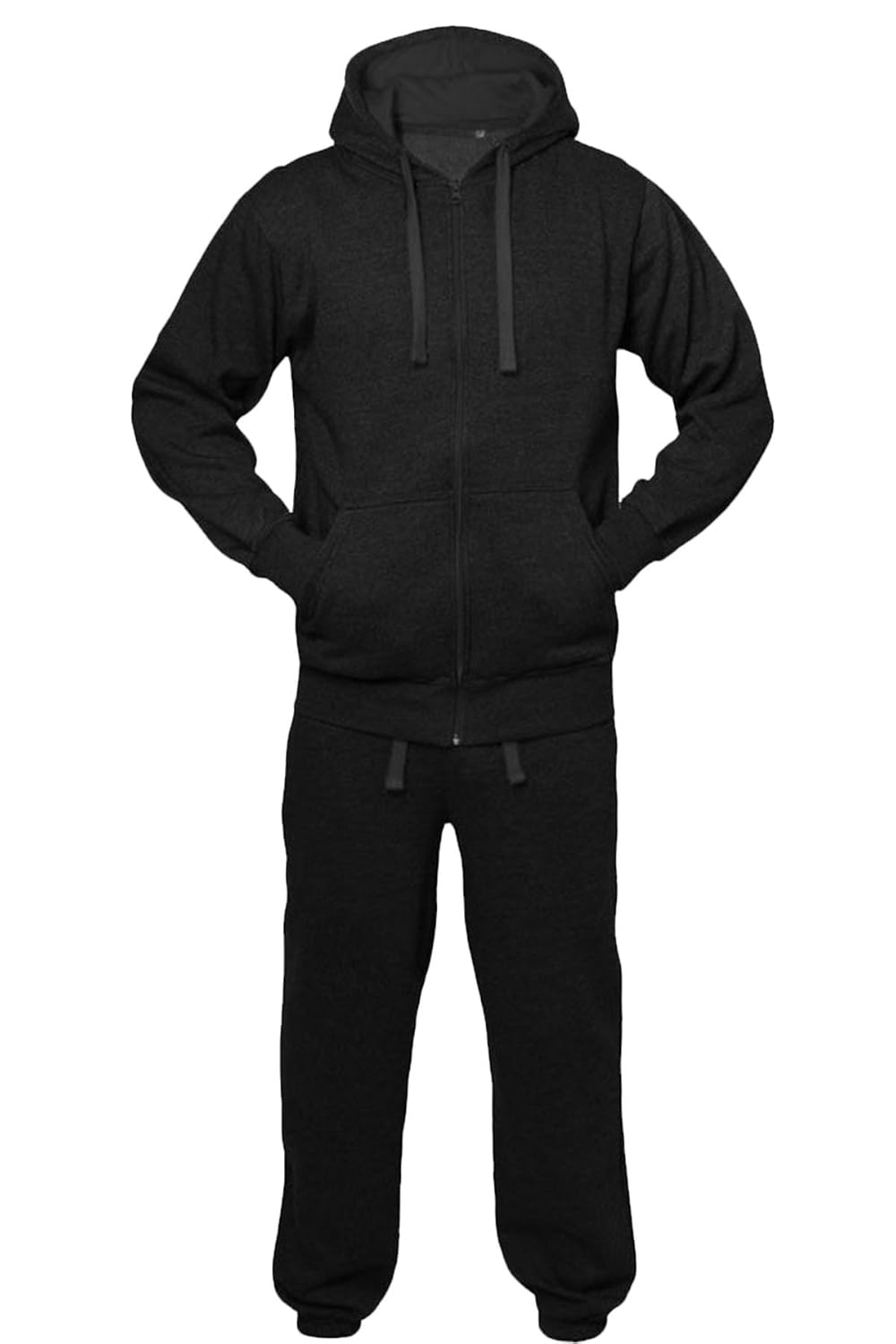 plain black sweat suit