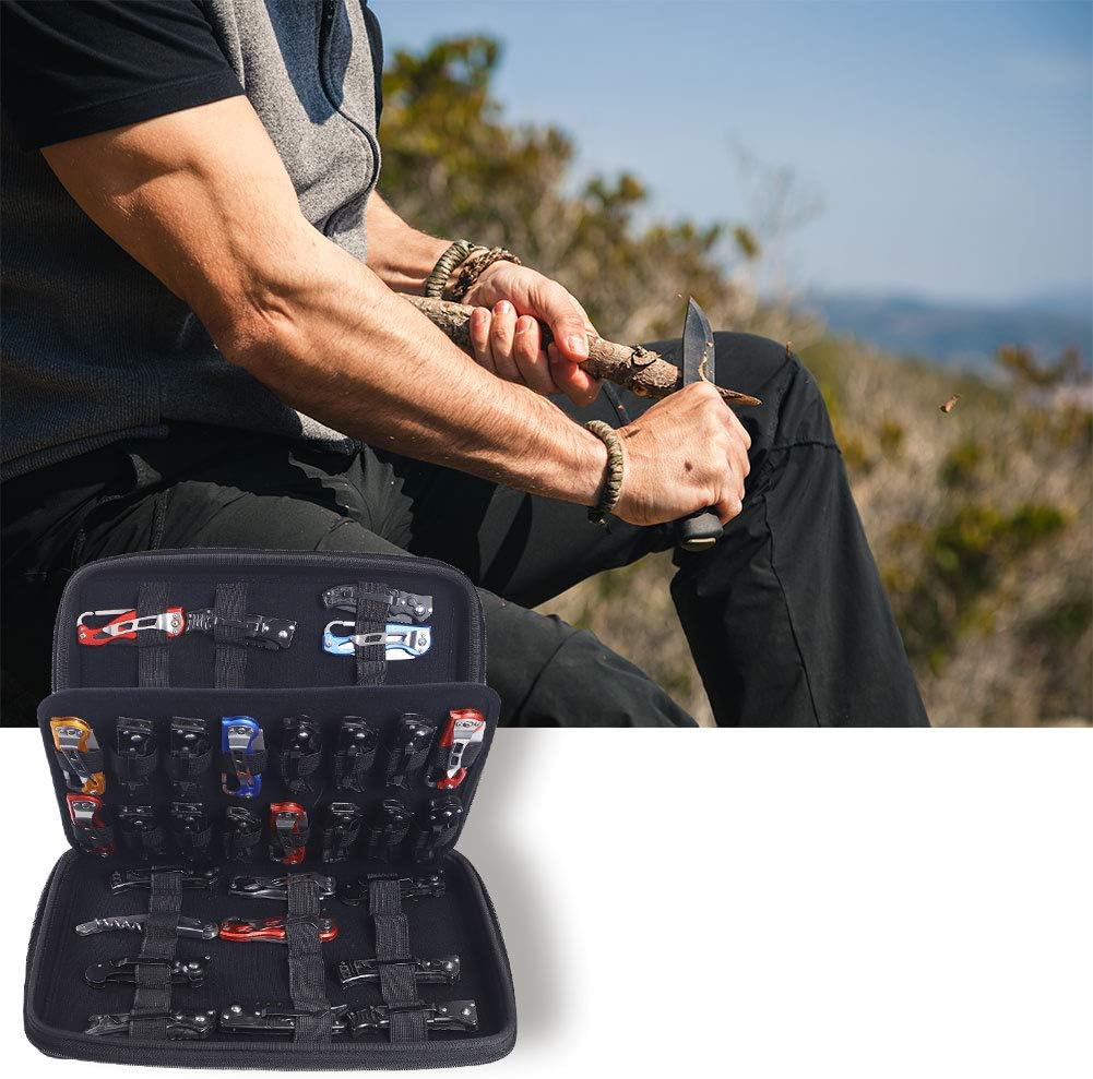 Pocket Knife Storage Case, Small Knife Storage Case, Folding Knife Sheath Case With 44 Sleeves for Survival Pocket Knife, Tactical, Outdoor, EDC Mini Knife: Kitchen & Dining
