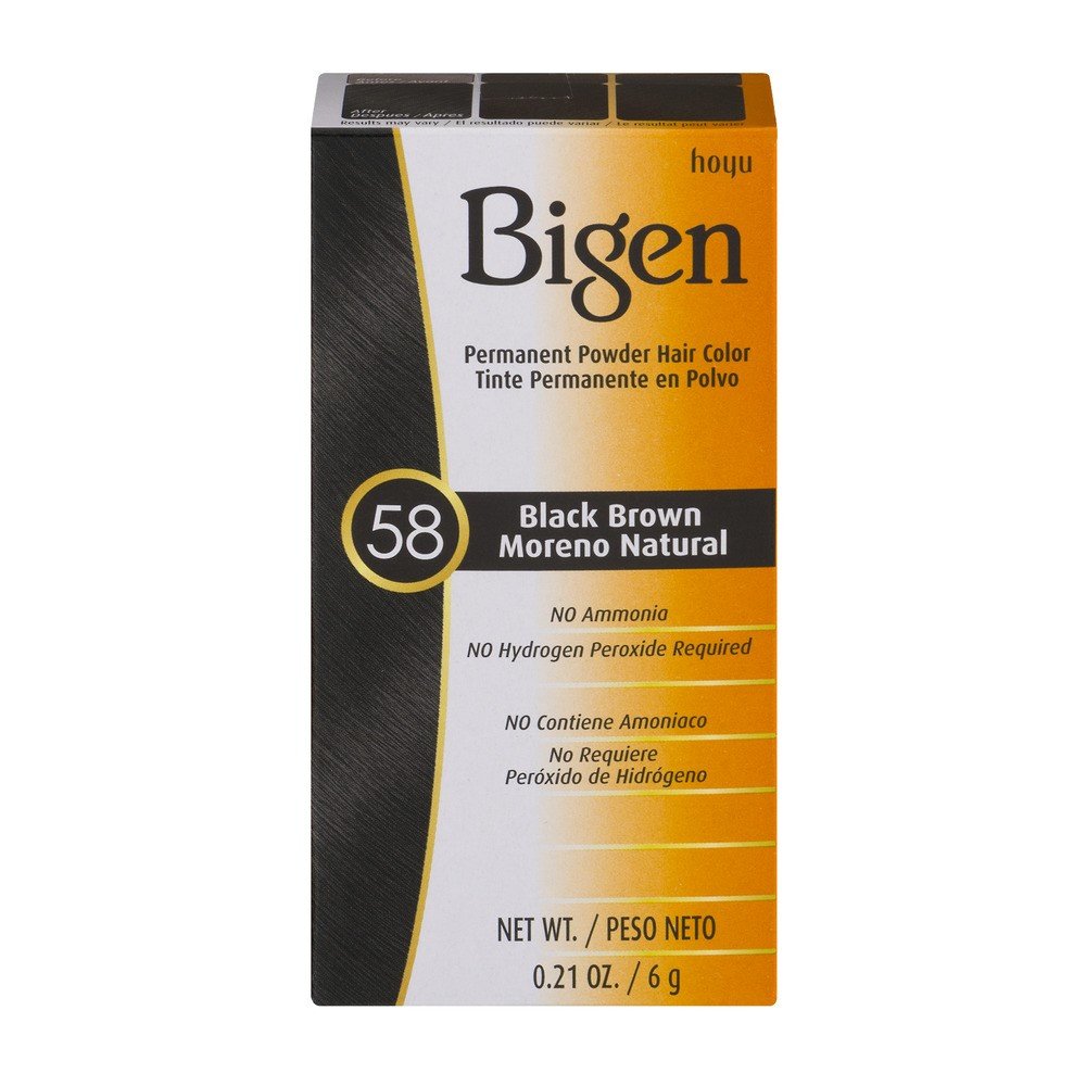 Buy Bigen Powder Hair Color 58 Black Brown 0 21oz 3 Pack Online