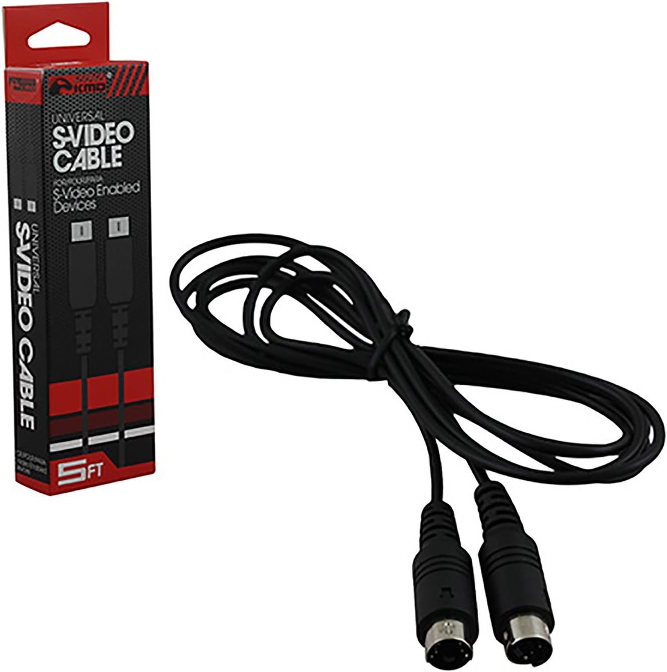 KMD Universal S-Video Male to Male Cable 5FT For TV VCR Monitor: Computers & Accessories