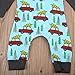 Canis Newborn Baby Boys Girls Long Sleeve Romper Christmas Trees and Cars Print Splice Contrast Color Jumpsuit Pants (9-12M, Green)