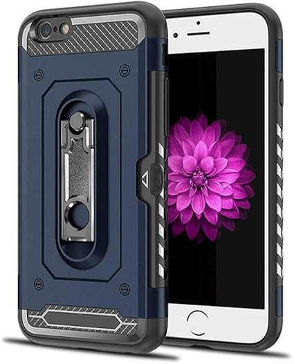 Amazon Iphone6 ケース Iphone6s ケース カード収納 オフィス 室内 用 頑丈 Tpu Pc スタンド機能付き 二重構造 バンパー オシャレ 人気 ユニーク ファッション 耐衝撃 バンパーケース 携帯カバー スマホケース 耐摩擦 ブルー 家電 カメラ オンライン通販
