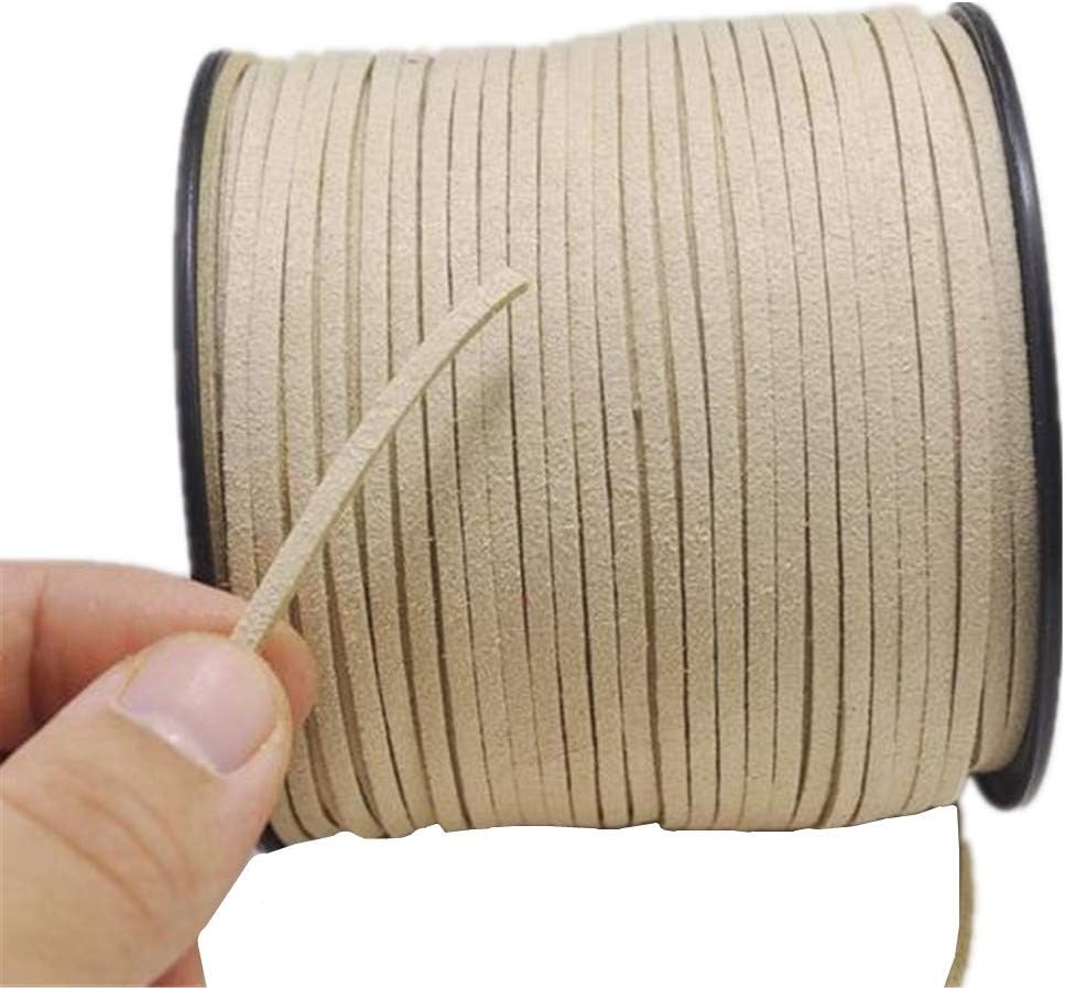 91 Meters Faux Suede Lace String Soft Beading Cord Thread Velvet Ribbons for Bracelet Necklace Bohe Headress Jewelry Making Dream Catchers Gift Wrapping Supplies (White) - Image 3