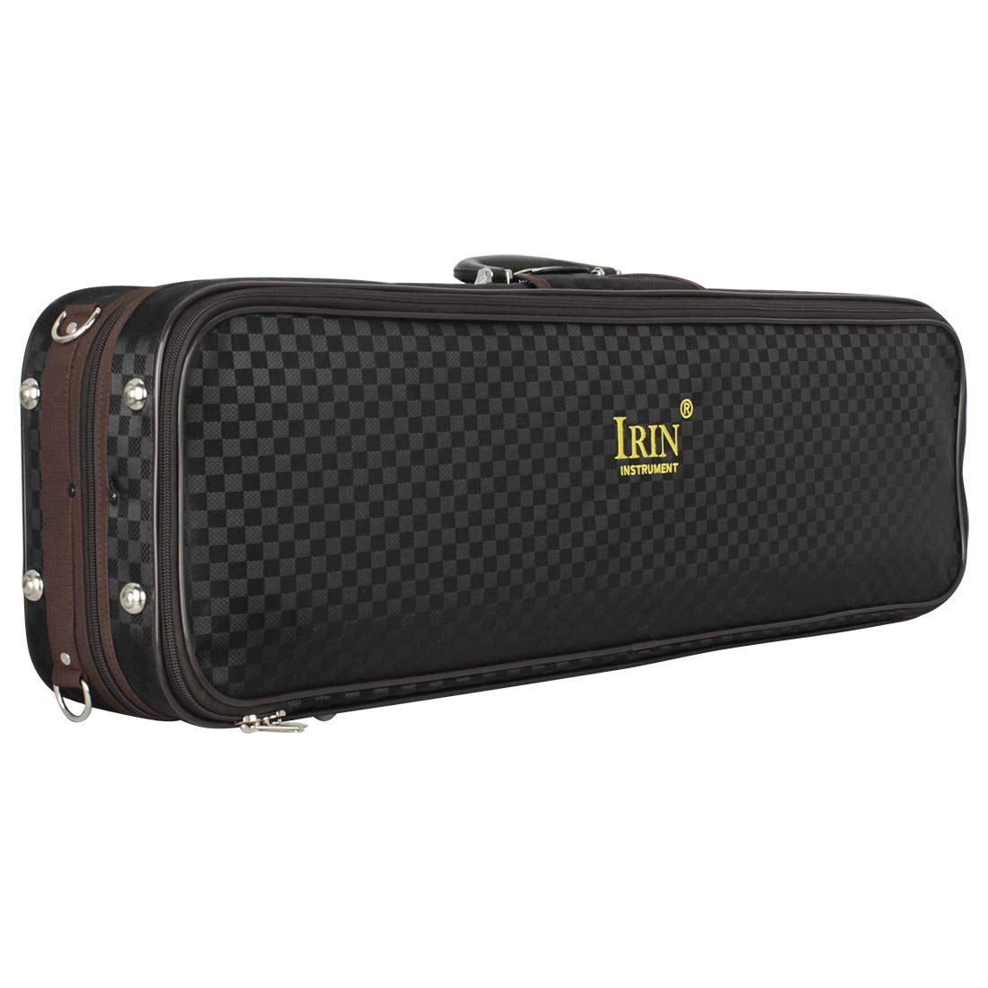 Ilyssm Violin Case-4/4 Full Size for Beginners,with Metal Lock And Hygrometer,Professional Oblong Light Suspension Violin Hard Case(Black)