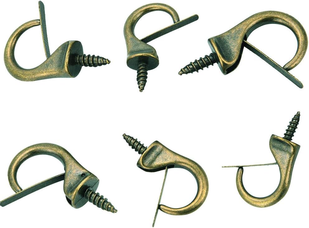 mciskin Windproof Cup Hooks Dropped Ceiling Hooks Suspended Ceiling Hooks Screw Loop Hooks,Screw