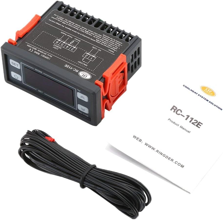 RC-112E LCD Digital Microcomputer Temperature Controller Thermostat Sensor