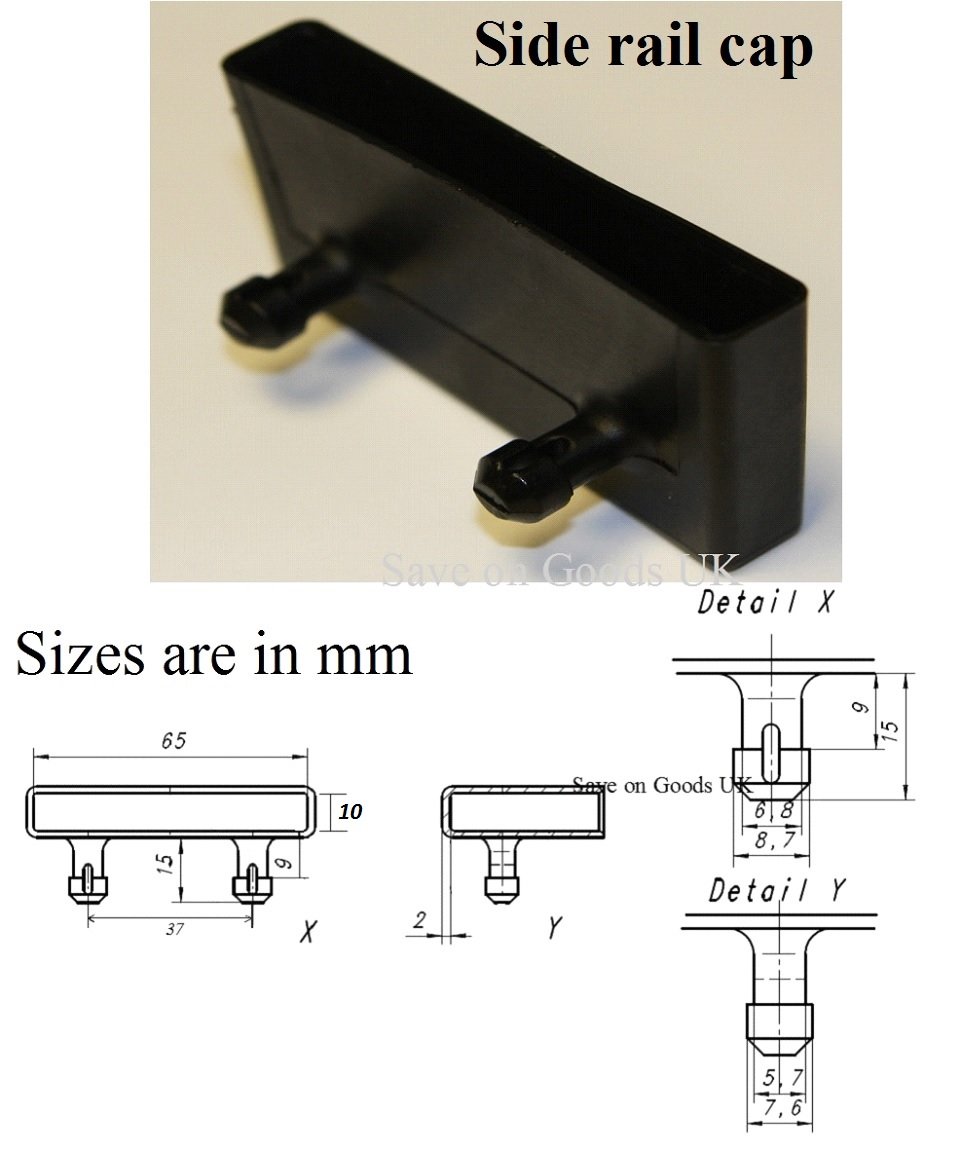 World Goods Replacement spare plastic end bed slat caps.Slatt,slate