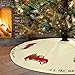Sevenstars Christmas Tree Skirt 48 inches Xmas Tree on Red Truck Tree Skirts Double Layers Xmas Tree Skirt for Christmas Decorations Indoor Outdoor