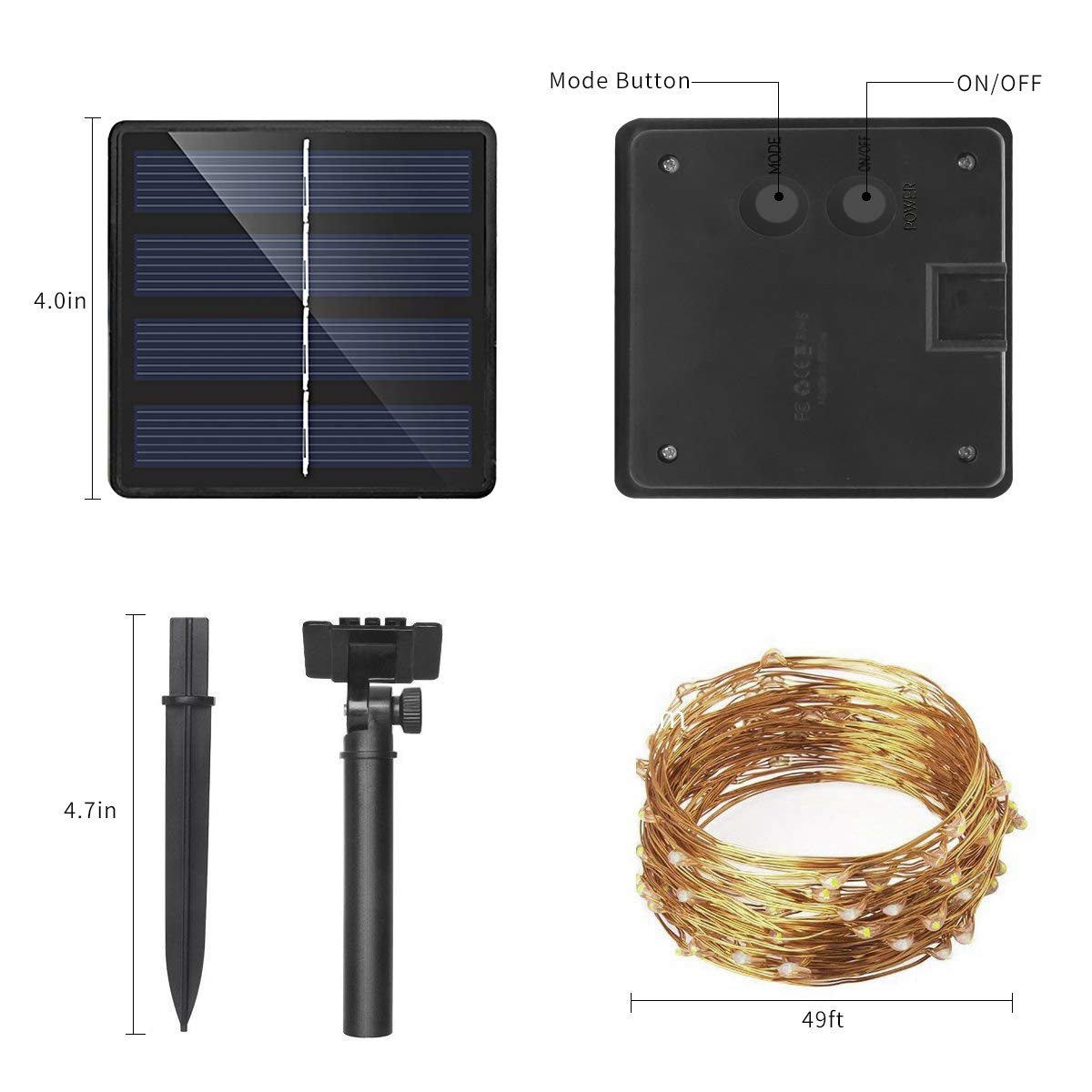 Solar String Lights,SOLARMKS 150 LED Fairy Lights 8 Mode Flexible Multi-Colored Copper Wire Lights, Waterproof Outdoor String Lights for Patio Garden Yard Window Christmas Xmas Tree Decorative