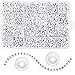 Quefe 1500pcs Letter Beads, 4 x 7mm Sorted Alphabet Beads Kit White Acrylic Vowel Letter Beads for Jewelry Making Bracelets Necklaces and Key Chains