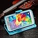 Joopapa S5 Case, Galaxy S5 Case, Galaxy S5 Luxury Fashion Pu Leather Magnet Wallet Flip Case Cover with Built-in Credit Card/ID Card Slots for Samsung Galaxy S5 / Galaxy Sv/Galaxy S5 I9600 (Blue)