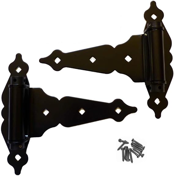 Self Closing Wood Gate Hinges Wood Fence Hinge Gate Kit, 8" TGate Hinges Wood