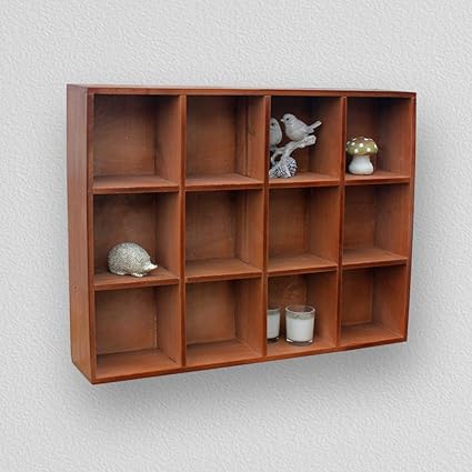 Wooden Storage Wall Shelf Pigeon Hole Decoration Display Shelving