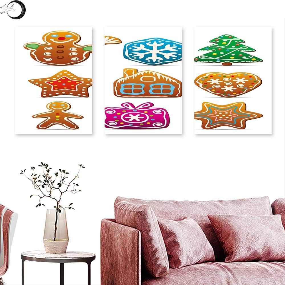 J Chief Sky Geometric Canvas Prints Wall Art Vintage Rhombus Intertwined Rectangles with Symmetric Design Classic Pattern Wall panel Art Pale Pink White triptych art canvas W 12" x L 24" x3pcs