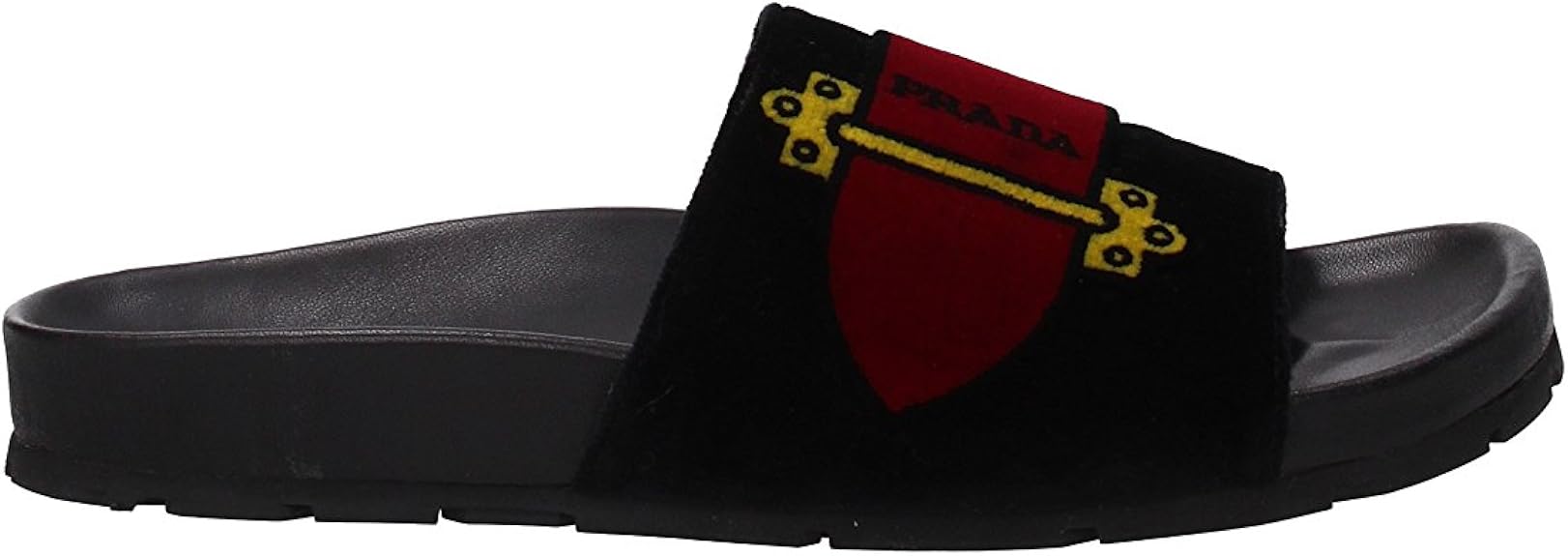 prada velvet clog