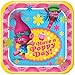 Trolls Party Supplies Pack for 16 Guests | 24 Paper Straws, 16 Paper Cups, 16 Dessert Plates, 16 Beverage Napkins, and 1 Plastic Table Cover | Birthday Plates and Napkin Sets | Trolls Decorations