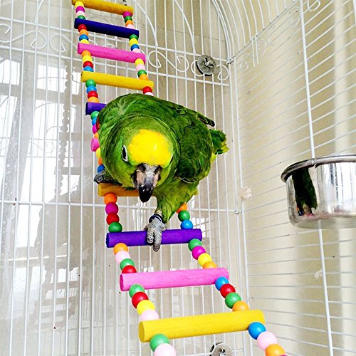 image for Mrli Pet Ladder Bird Toys for Bird Parrot Macaw African Greys Budgies 