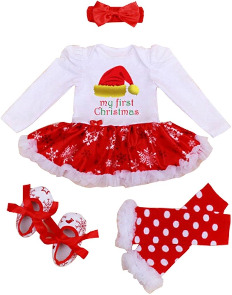 newborn baby girl my first christmas outfit