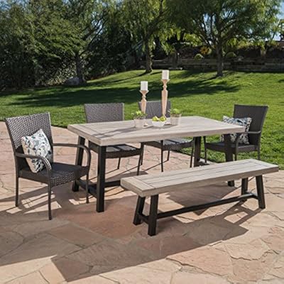 Amazon Com Christopher Knight Home Cecilia Outdoor 6 Piece