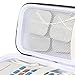 co2crea Hard Travel Case for HealthmateForever YK15AB TENS Unit Electronic Pulse Massager Tennis Elbow (Size S - White Lining)