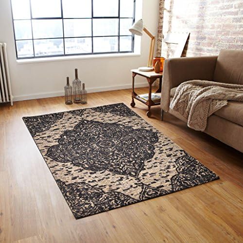 Desirica Jacquard Woven Modern Design Polycotton Carpet - Multicolour