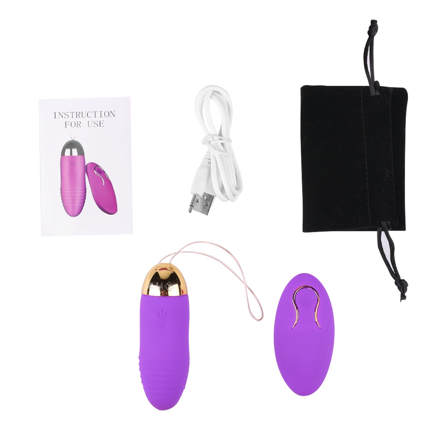 Sex Toy for Women,PPW Vibrating Egg with Remote Control,Powerful Vibrator for Clitoris Stimulation,10 Vibrations,Silicone,Waterproof Adult Toy Purple (Purple-1)