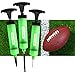 Dimples Excel Ball Pump for Soccer Basketball Football Volleyball Water Polo ball, Needles and Nozzles Included (1 Pack -- Green)