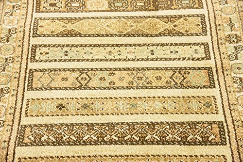Unique Loom Nomad Collection Ivory 3 x 10 Runner Area Rug (2' 7" x 10')