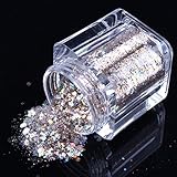 ECBASKET 1 Jar Fashion Acrylic Nail Polish Dust Glitter Powder DIY Shinny Nail Slices # Rose Gold