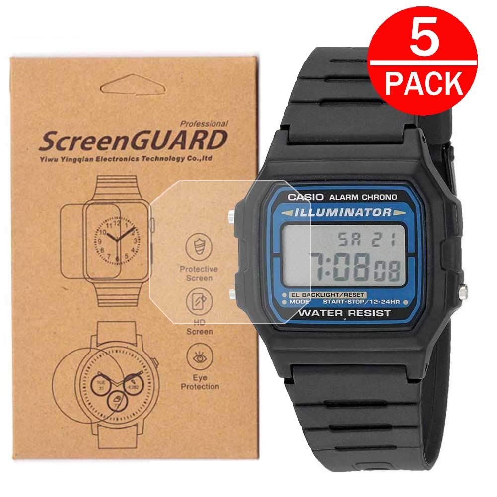 5 Pack For Casio F105w 1a Watch Screen Protector Full Coverage Screen Protector For F 105w Watch Hd Clear Anti Bubble And Anti Scratch Buy Online In Botswana At Botswana Desertcart Com Productid