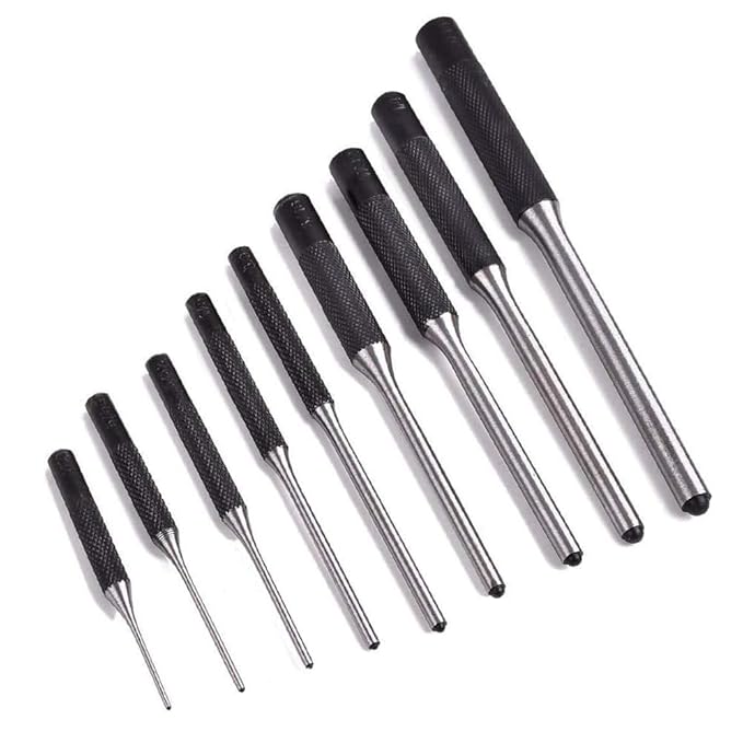 9piece roll pin punch set/tool kit for gun, gunsmith, craft and