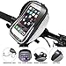 SourceTon Handlebar Bag, Waterproof Bicycle Frame Bag for 4”- 5.5” with Sun Visor, Bike Front Frame Bag Phone Holder, Phone Case Touch Screen, Bike Frame Strap Attachment Mount, Bonus with 2 Whistlesthumb 3