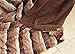 Tache 63 X 90 Inch Elegant Golden Dark Brown Faux Fur Super Soft Warm Sherpa Throw Blanket, Twin Size
