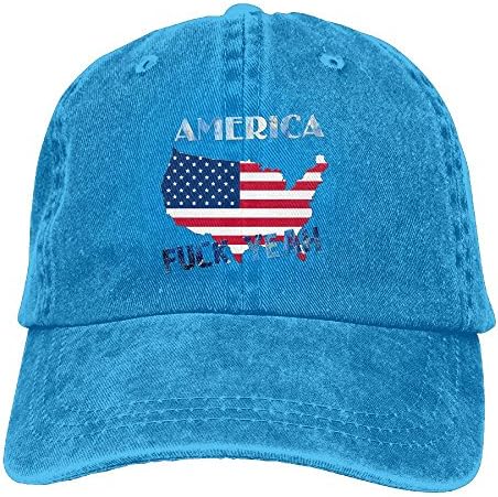 Fr45 Caps America F CK Yeah Baseball Caps Classic Adjustable Snap Back Denim Jean Cowboy Hats
