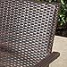 GDF Studio Melba Outdoor Brown Wicker Dining Chair with Beige Cushion (Set of 2)