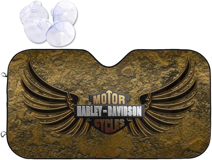 Lovesofun Car Windshield Sun Shade, HarleyDavidson UV Reflector Front Window