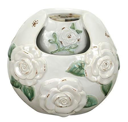 Natures Garden Rose Fountain, White