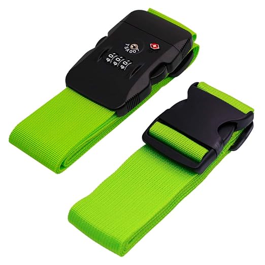 BlueCosto Luggage Strap TSA Approved Combination Lock