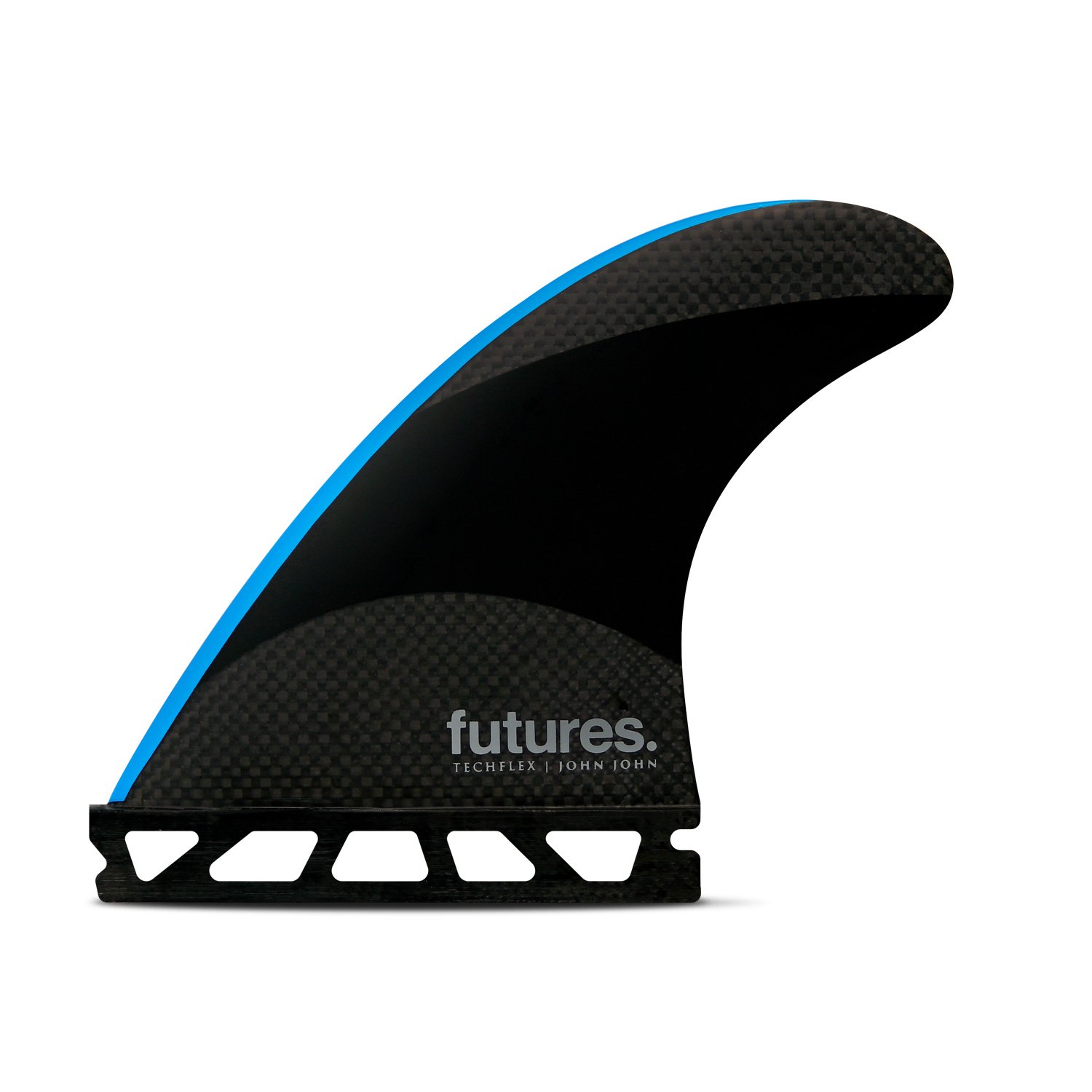 FuturesFins - JJ-2 SMALLTECHFLEX Thruster - Black/NEON Blue