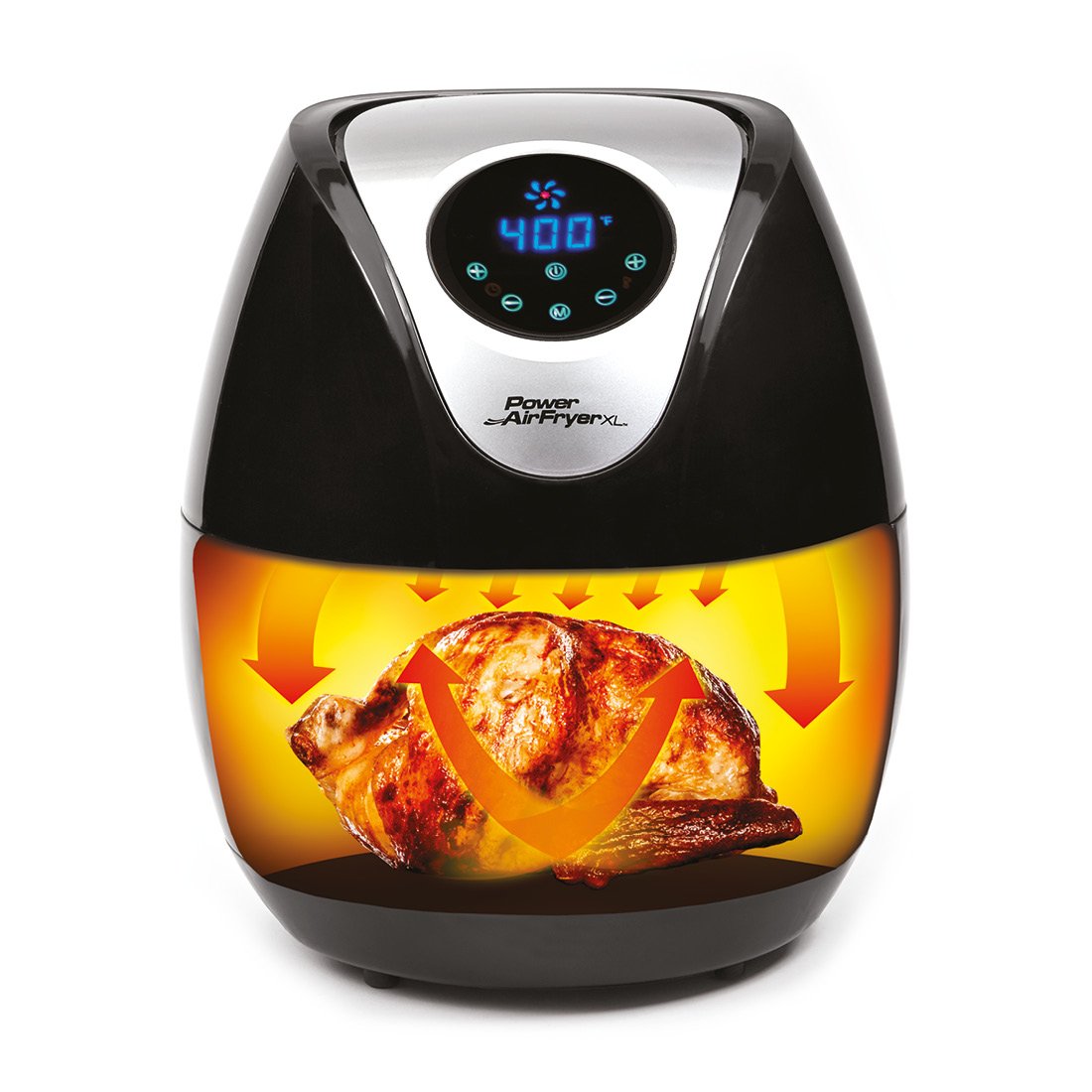 Power Air Fryer XL 3.2 Litre 1500W Digital Convection Air Fryer RED
